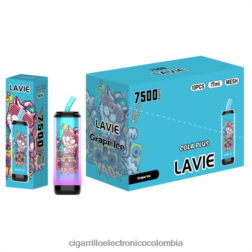 Cigarrillo Electronico Cali Colombia - hielo de uva LAVIE Cola Plus 7500 bocanadas B8BB00254