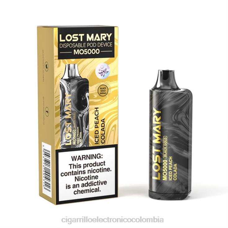 colada helada de durazno - cigarrillo electrónico iqos 6PB4X345 LOST MARY MO5000 oro negro 10ml