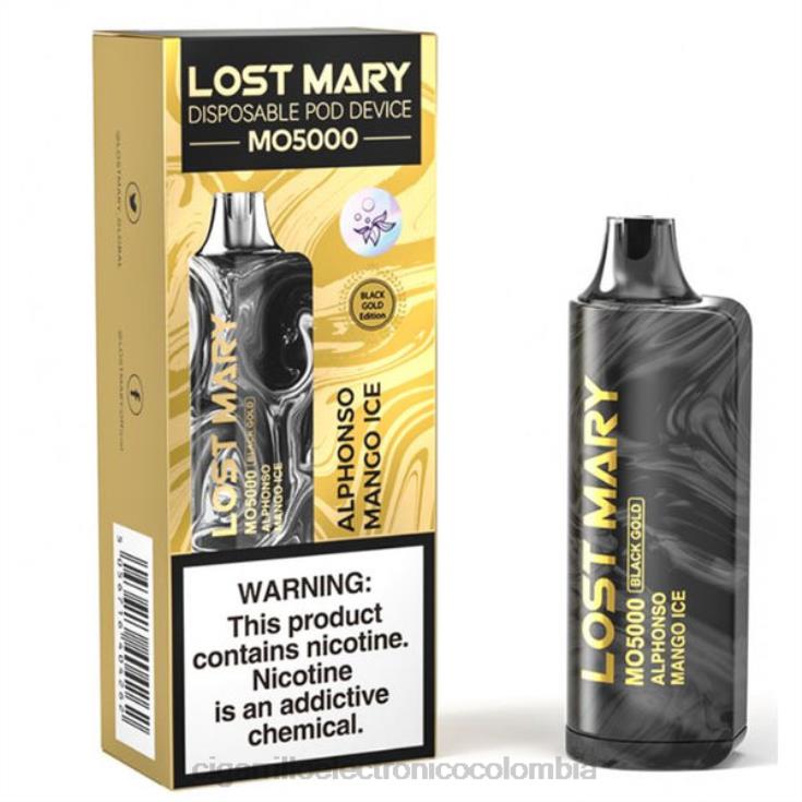 hielo de mango alphonso - cigarrillo electrónico sin nicotina 6PB4X342 LOST MARY MO5000 oro negro 10ml