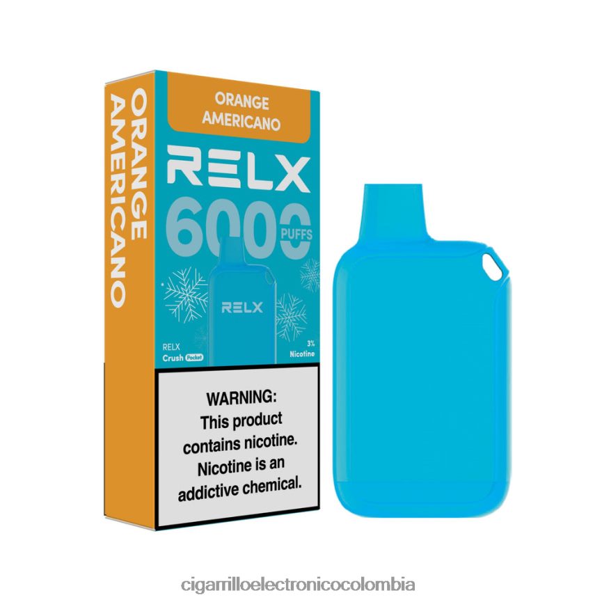 Cigarrillo Electrónico Vape - naranja americana RELX Crush Pocket 6000 helado VFLXF015