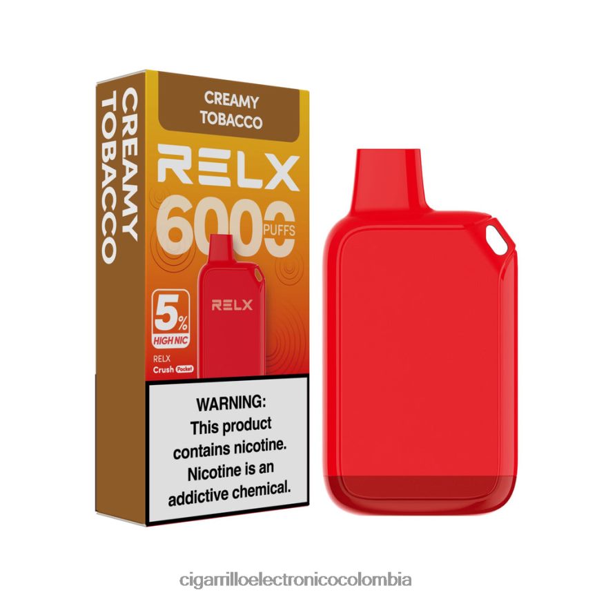 Cigarrillo Electrónico Vape - tabaco cremoso RELX Crush Pocket 6000 5% alto nic VFLXF028