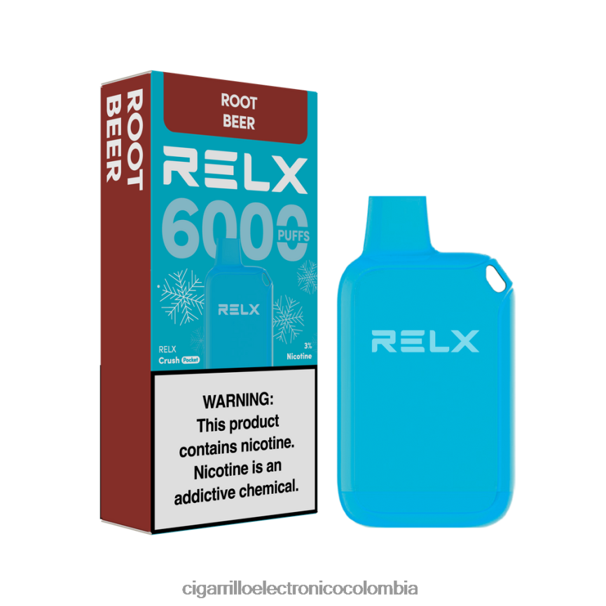 Cigarrillo Electronico Cali Colombia - cerveza de raíz RELX Crush Pocket 6000 helado VFLXF020