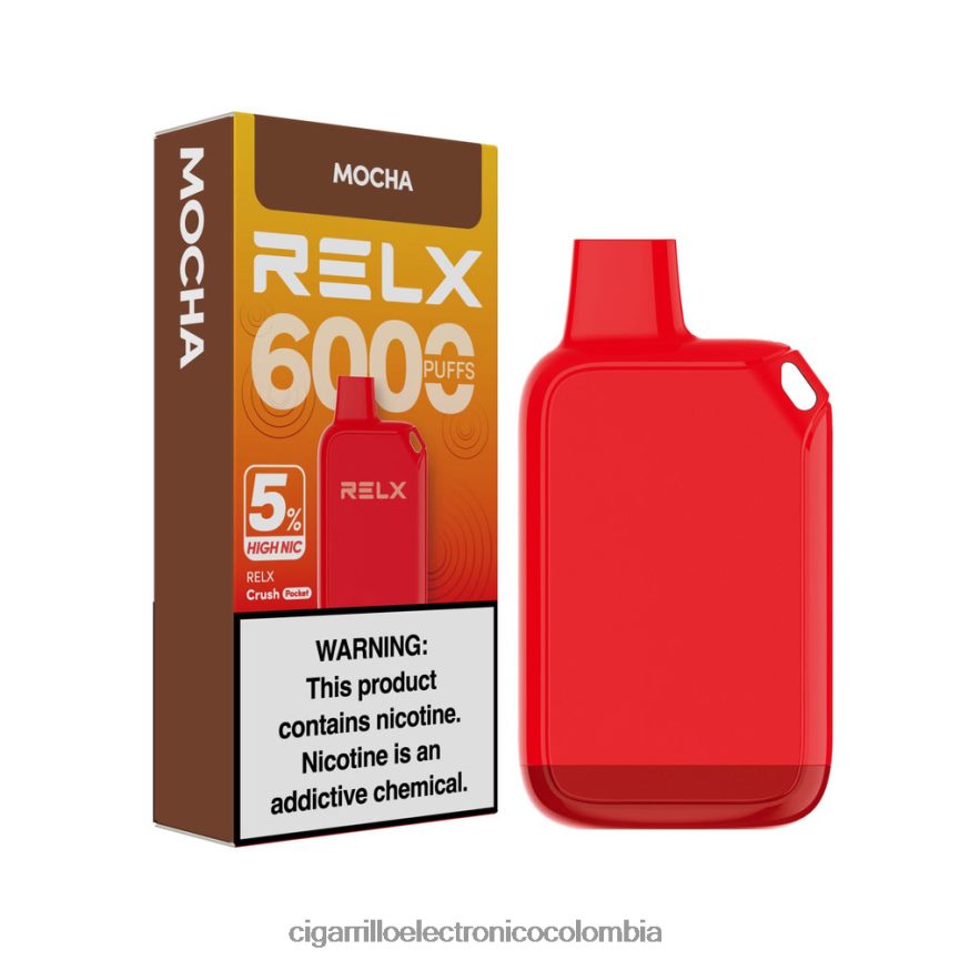 Productos De Vapeo Al Por Mayor - moca RELX Crush Pocket 6000 5% alto nic VFLXF025