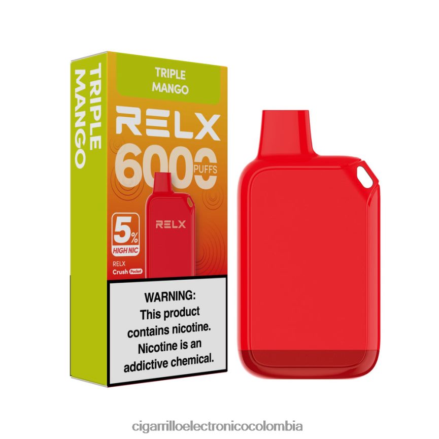 Vaporizador Desechable Precio - mango triple RELX Crush Pocket 6000 5% alto nic VFLXF026