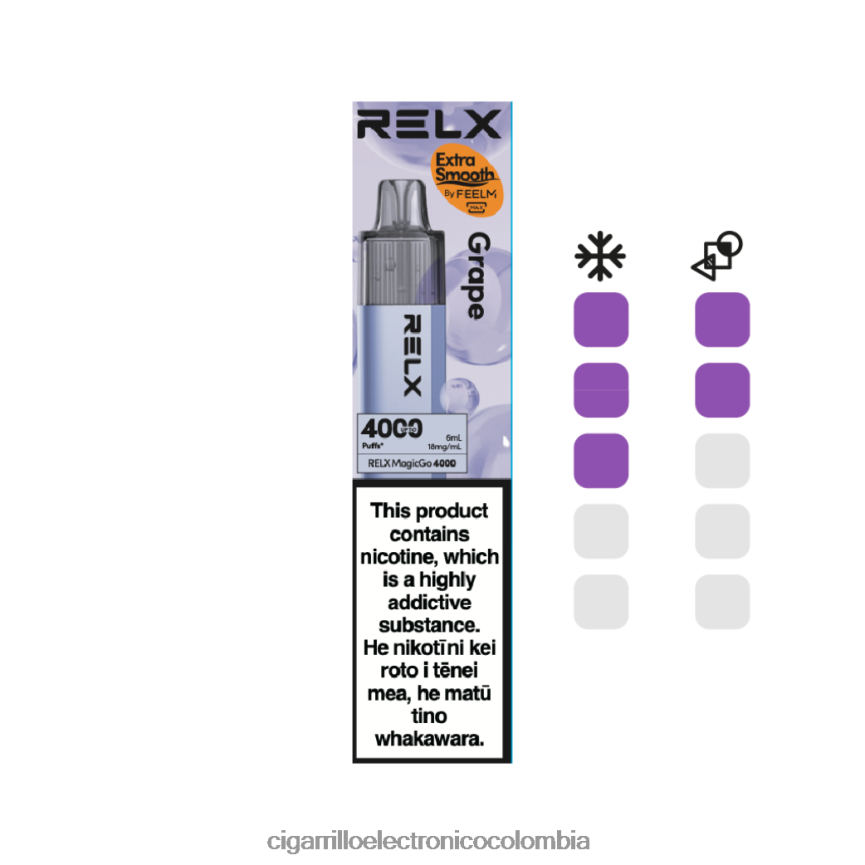 Cigarrillo Electrónico Colombia Precio - uva RELX MagicGo 4000 vaporizadores desechables VFLXF06