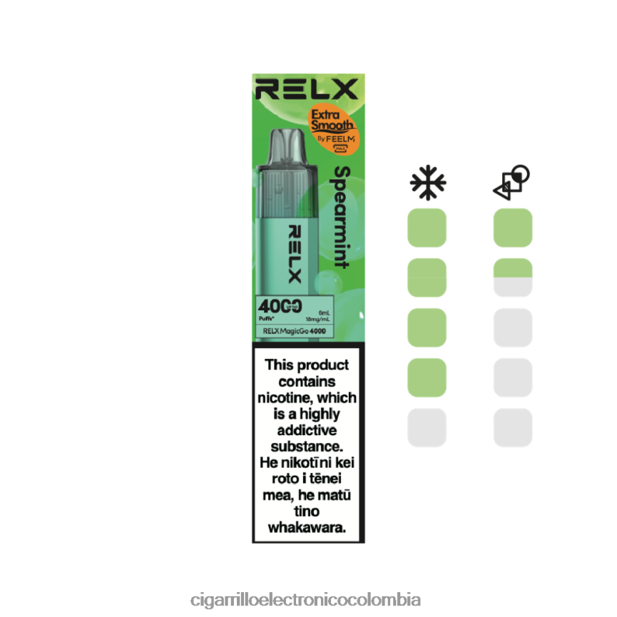 Cigarrillo Electrónico Desechable - menta verde RELX MagicGo 4000 vaporizadores desechables VFLXF03