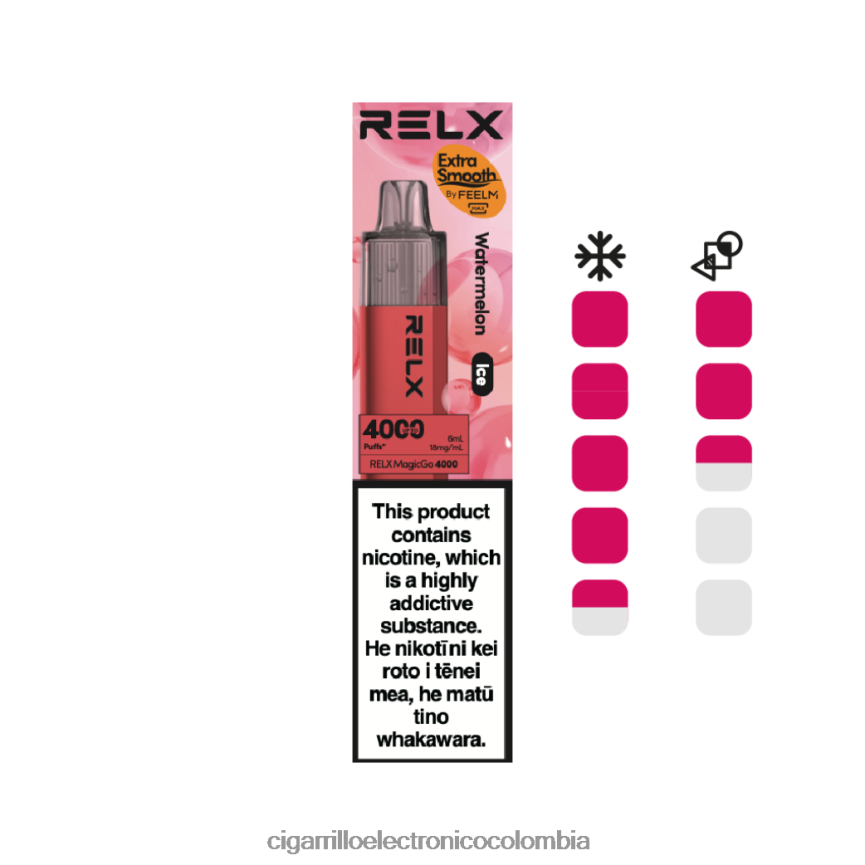 Cigarrillo Electronico Cali Colombia - sandía (hielo) RELX MagicGo 4000 vaporizadores desechables VFLXF07