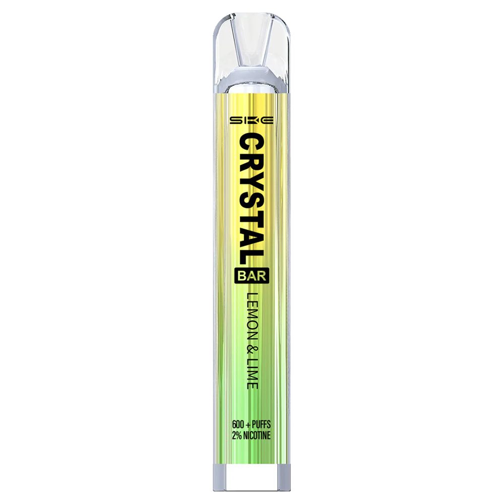 Lima Limon - cigarrillo electrónico sin nicotina 6PB4X262 SKE Crystal Bar vaporizador desechable 600 inhalaciones