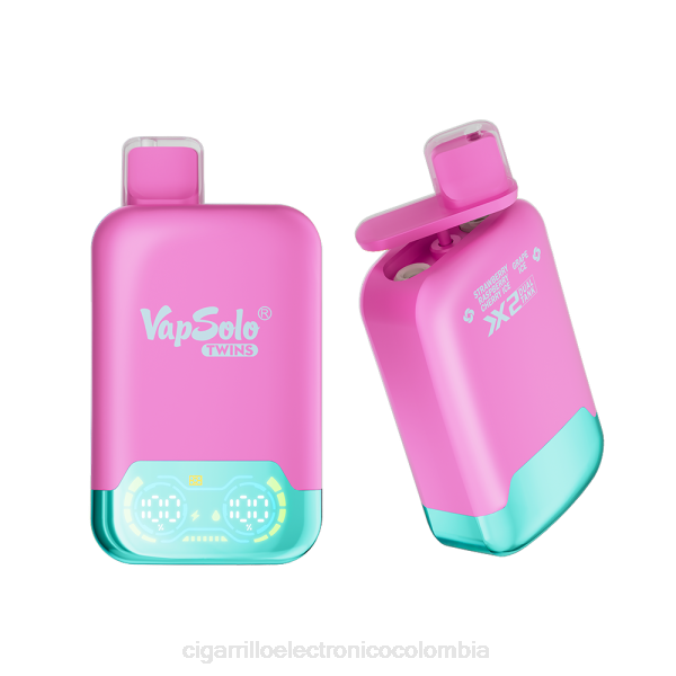 Cigarrillo Electrónico Precio - Vapsolo TWINS vaporizador desechable helado de fresa, frambuesa, cereza y hielo de uva 2TF4127