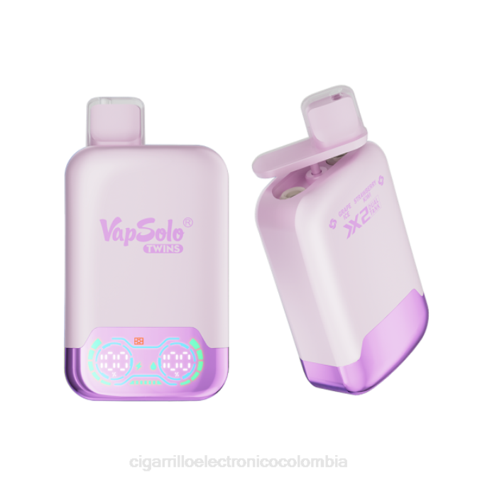 Vapeo Al Por Mayor - Vapsolo TWINS vaporizador desechable hielo de uva y kiwi fresa 2TF4122