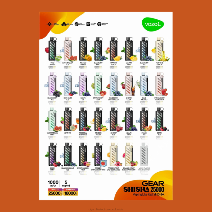 Cigarrillo Electrónico Precio - VOZOL engranaje shisha 25000 multi 64B41