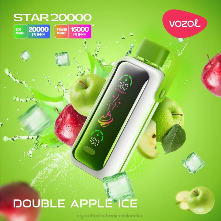 Cigarrillo Electrónico Sin Nicotina - doble hielo de manzana VOZOL STAR 20000 DZ0V7