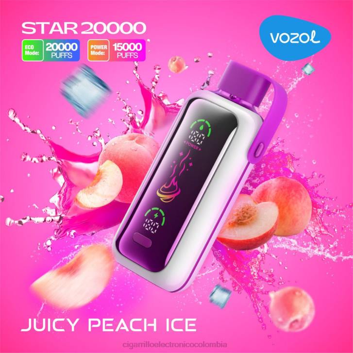 Cigarrillo Electronico Cali Colombia - jugoso hielo de durazno VOZOL STAR 20000 DZ0V10