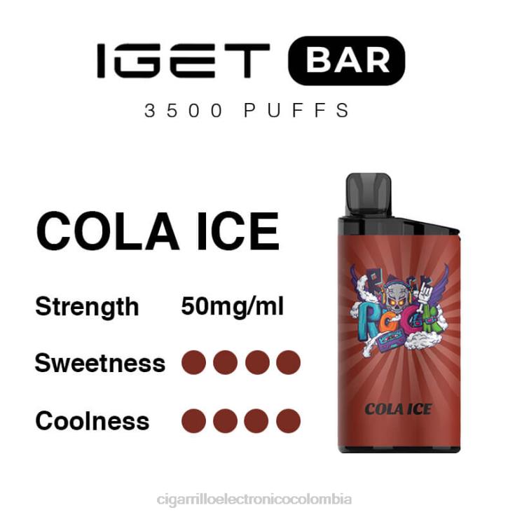 hielo de cola - cigarrillo electrónico terea 6PB4X96 IGET BAR 3500 5% nicotina